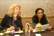 At the Briefing session, Deputy Minister Mrs Pamela Tshwete with Dutch Ambassador Mrs Marisa Gerards